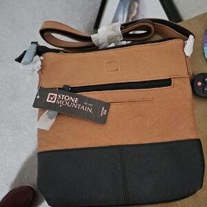 Stone Mountain Accessories Brown and Black Messenger Bag